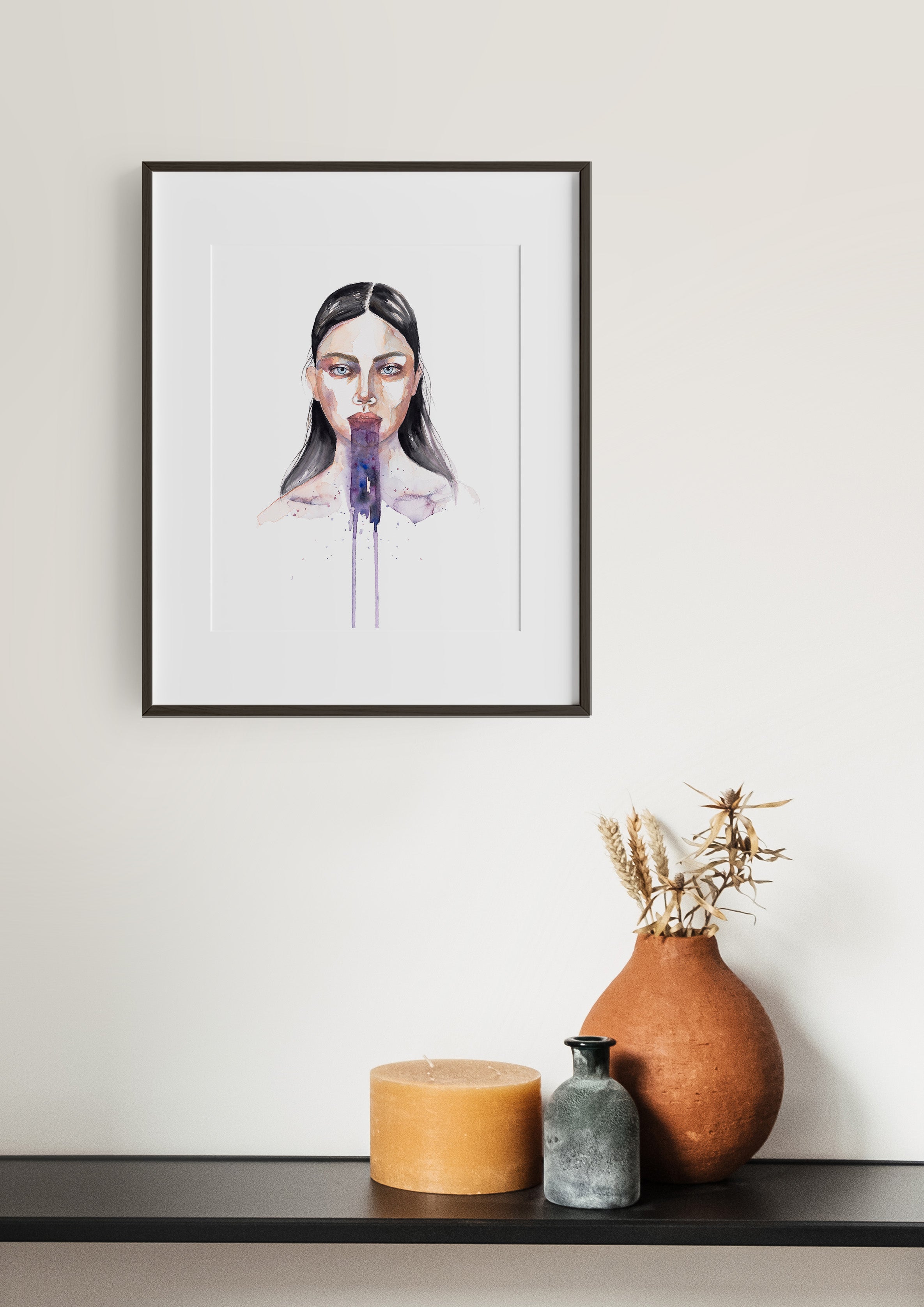 Print Unspoken - Watercolor portrait