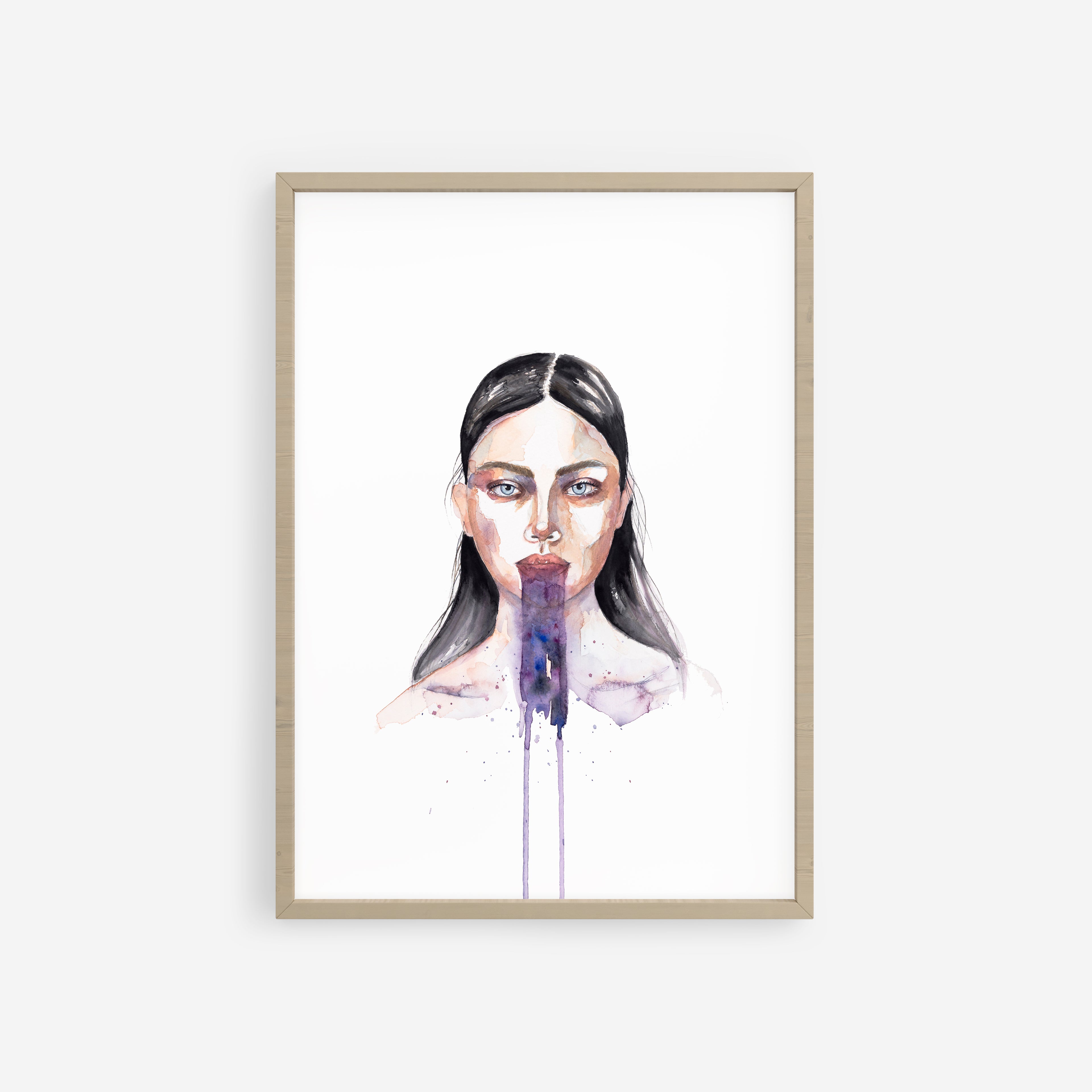 Print Unspoken - Watercolor portrait