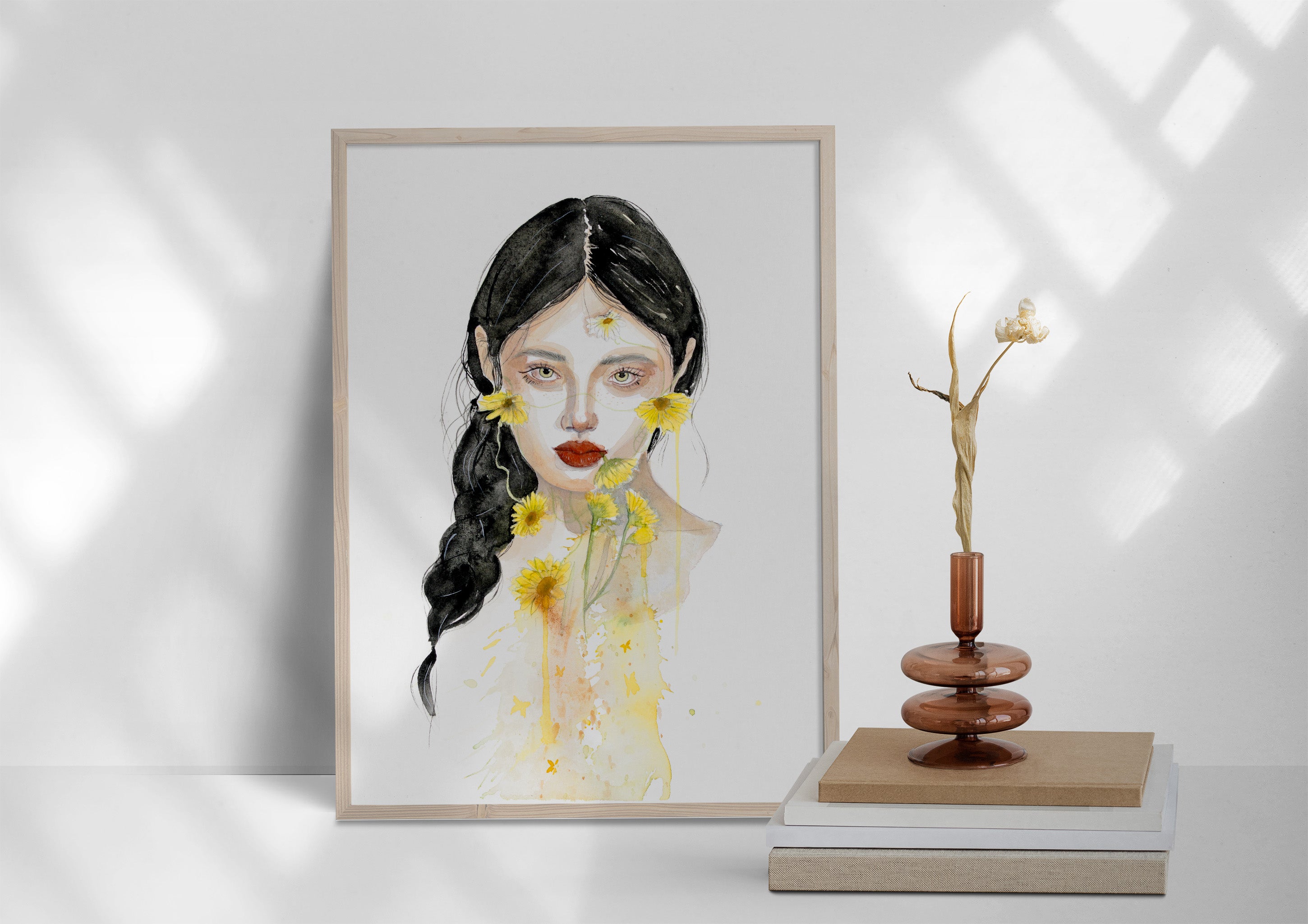 Print Metamorphosis - Watercolor portrait